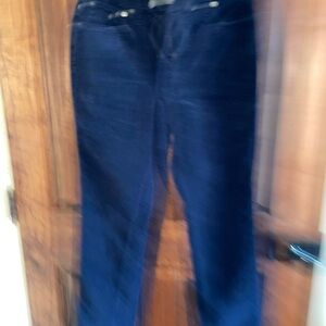 Quince High Rise Corduroy Pants Navy Blue 6
